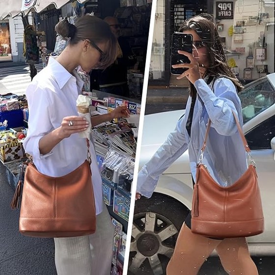 Split Cowhide Leather Shoulder Bag Women Handbag Crossbody Tote Purse